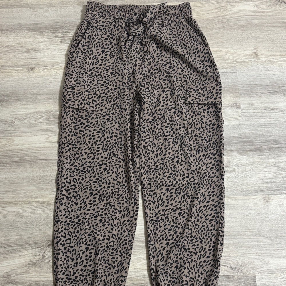 Amazon Leopard Print Pants - Black and Brown
